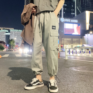 204 有视频 秋季抽绳束脚裤男潮牌宽松休闲裤子潮流工装图片
