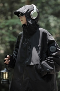 108  204-JK261-P60潮三防户外露营春秋纯色夹克外套冲锋衣男图片