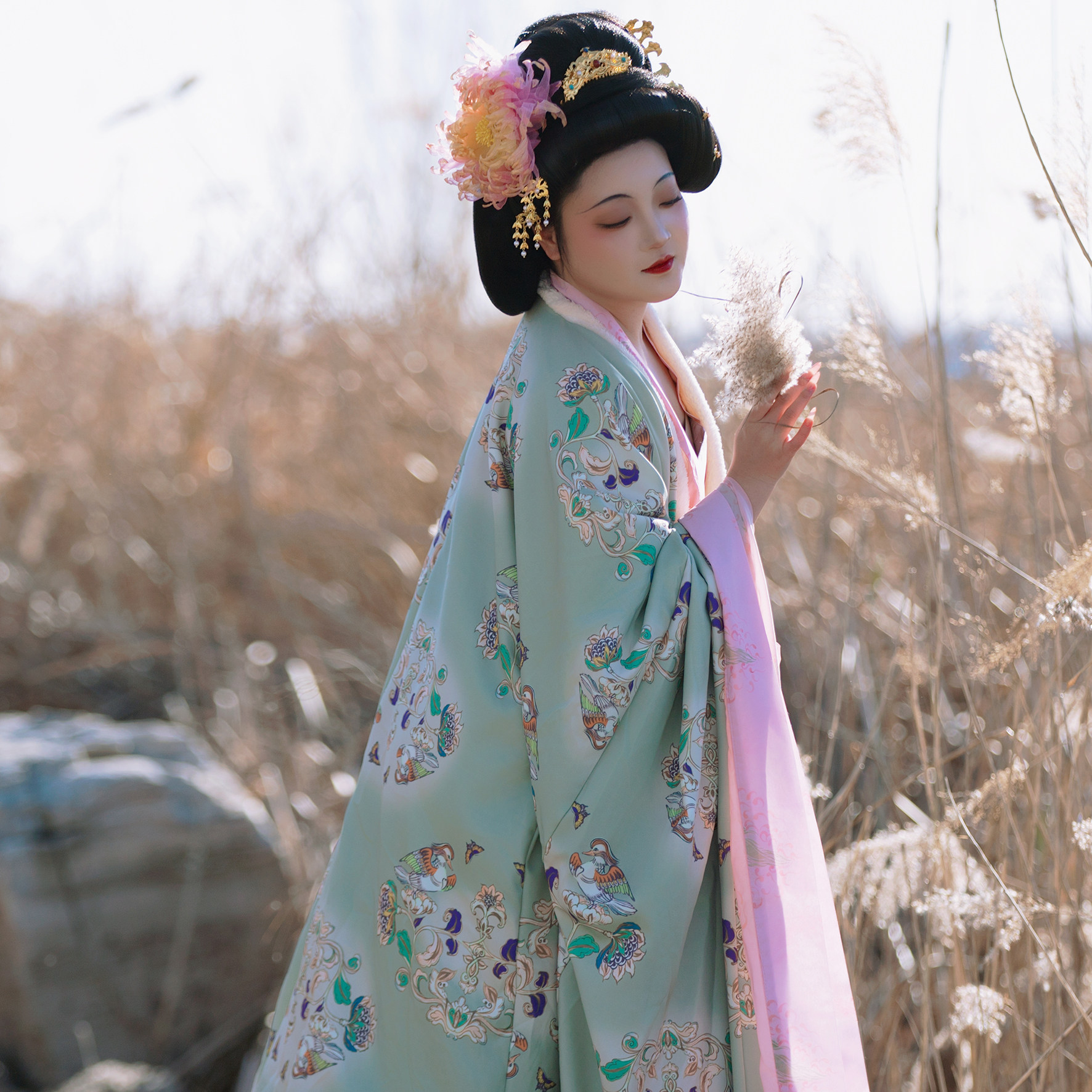 【礼衣华夏7国赛同款】京渝堂旗下唐本俑唐制抹胸吊带裙2号-绿堤