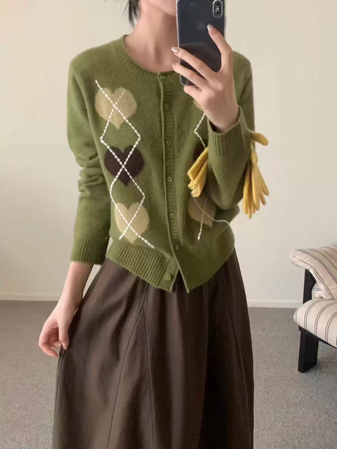 【桃心】女装针织毛衣开衫