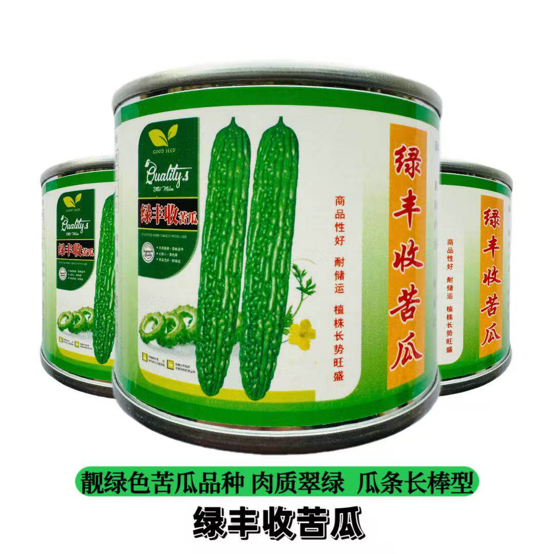 绿丰收苦瓜种子长棒形瓜色浓绿疙瘩绿苦瓜种子早熟丰产蔬菜种籽孑