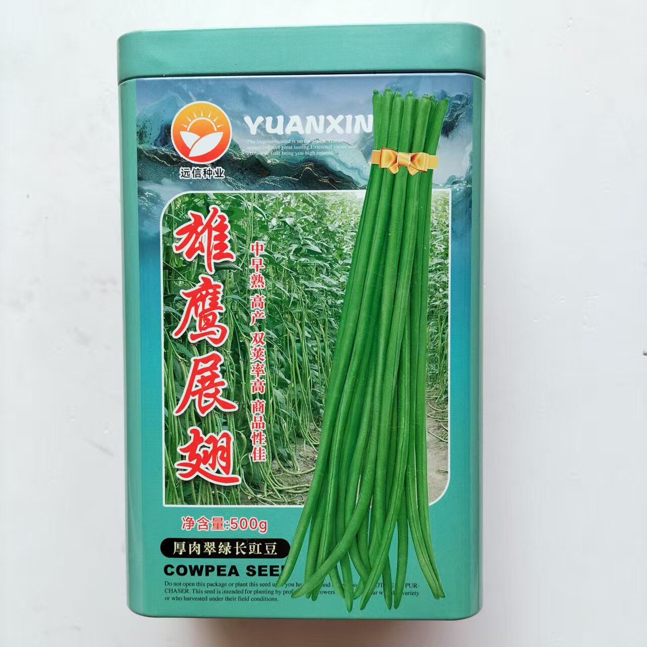 雄鹰展翅豇豆种子翠绿青油亮厚肉长豆角种籽春夏季播种耐热蔬菜孑
