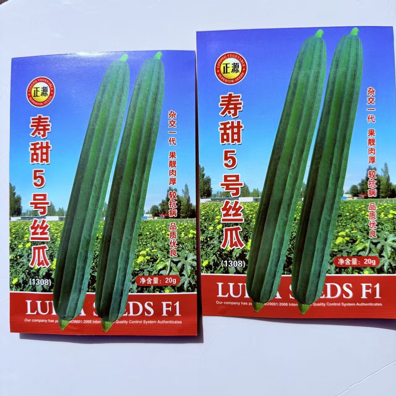 寿甜5号丝瓜种子早熟杂交棱角丝瓜色绿耐寒抗病肉厚脆甜不易空心