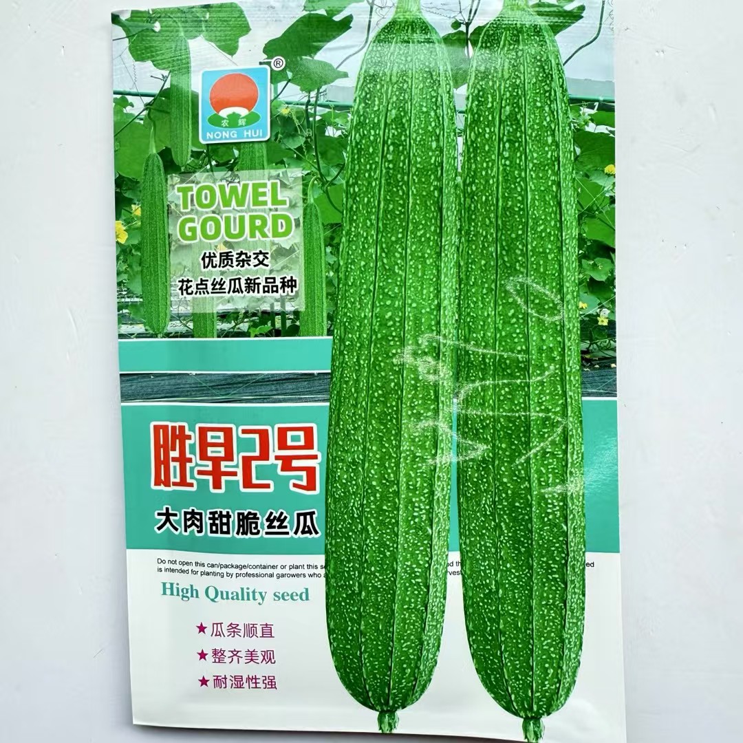 胜早2号花点大肉甜脆丝瓜种子瓜条顺直整齐度好 耐湿性强早熟耐寒