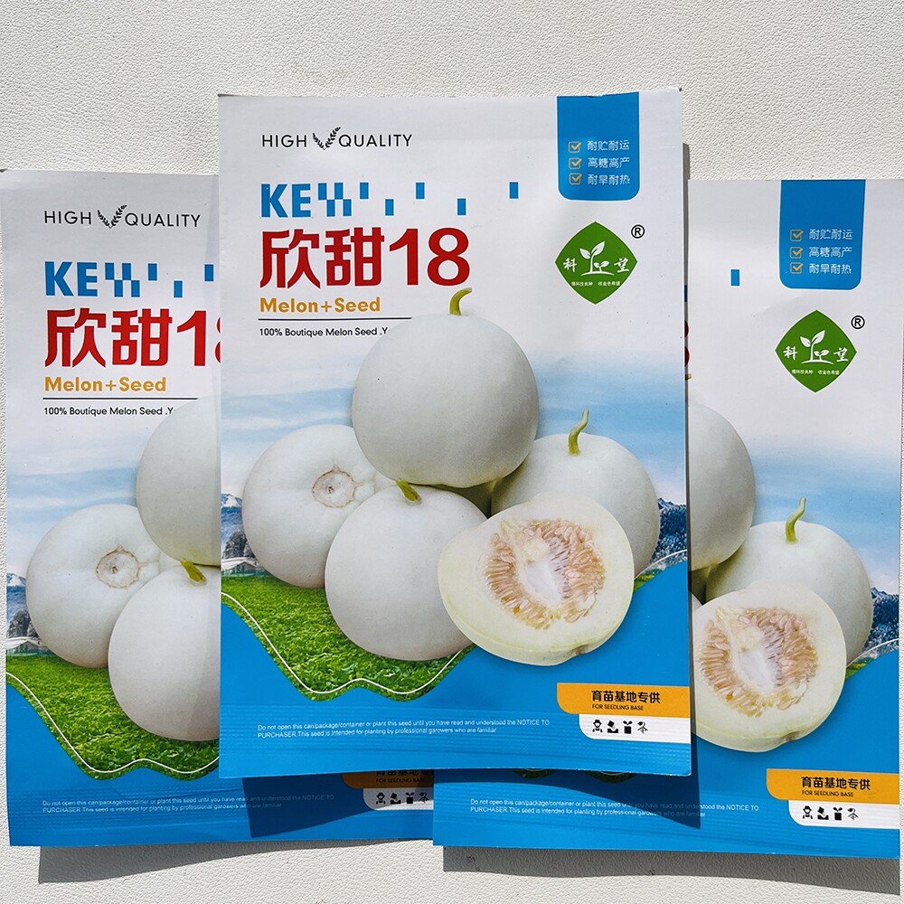 科望欣甜18甜瓜种子白皮白肉薄皮香瓜种籽早熟清香爽口春夏季瓜果