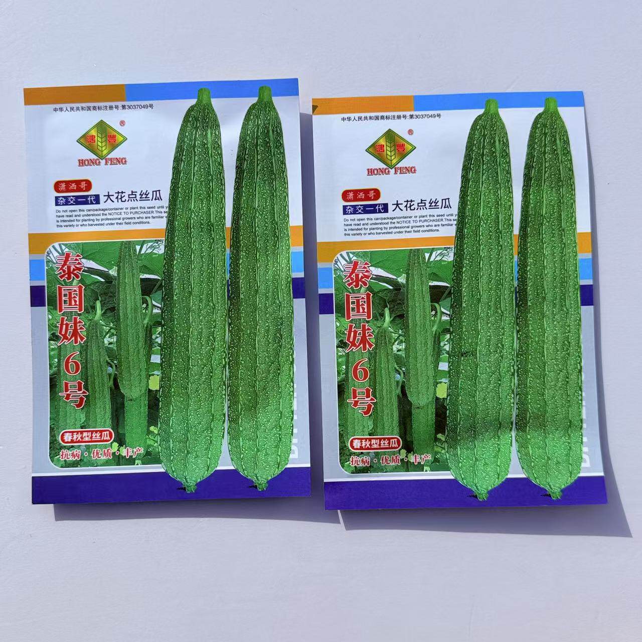 泰国妹6号 大肉花点丝瓜种子 口感好翠绿长果高产抗病商品佳 春播