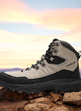 探路者户外登山鞋男女2025秋冬中帮防滑TIEF防水轻量徒步鞋91707