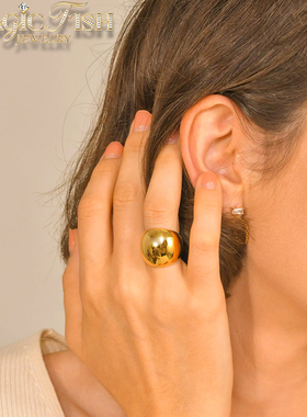 ins风百搭钛钢电镀不掉色戒指