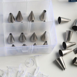 蛋糕玩具底托干佩斯糖牌字牌裱花嘴色粉烘焙工具防尘可拆卸收纳盒