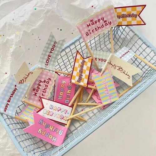 ins生日快乐复古网红蛋糕装饰