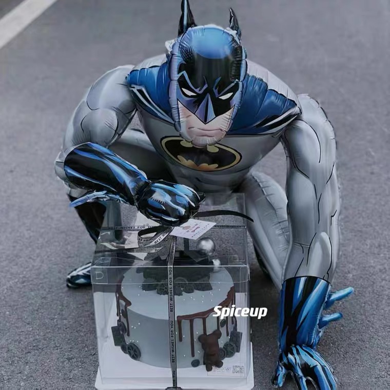 儿童英雄卡通造型铝膜气球蛋糕