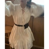 气质淑女百搭宽松长袖 韩APM Place&Apmluxe2025春装 连衣裙女