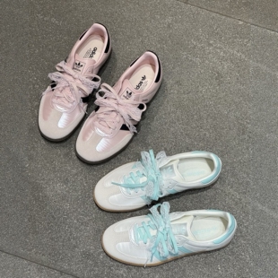 正品 休闲板鞋 KJ4305 KJ4304 ADIDAS阿迪达斯女子SAMBA芭蕾风德训鞋