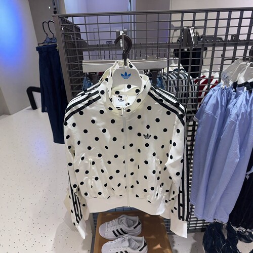 正品ADIDAS阿迪达斯女子波点运动休闲夹克外套上衣KV1165