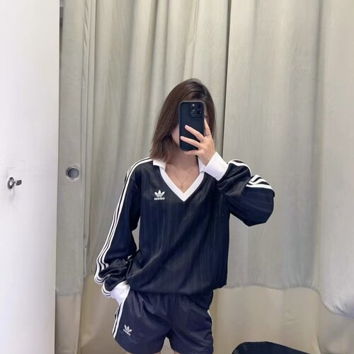 正品阿迪达斯adidas男子黑色运动休闲长袖长TIZ4808
