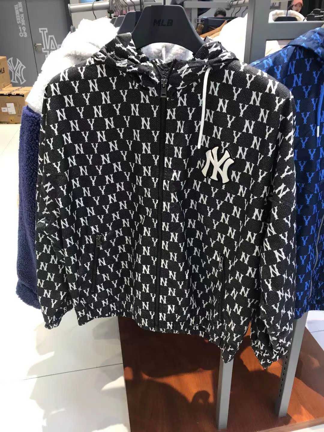 正品MLB防风夹克老花连帽运动休闲外套长袖拉链衫3AWJM0121-50BKS,运动服/休闲服装,运动茄克/外套,淘宝优惠券,粉丝福利购,淘宝优惠卷