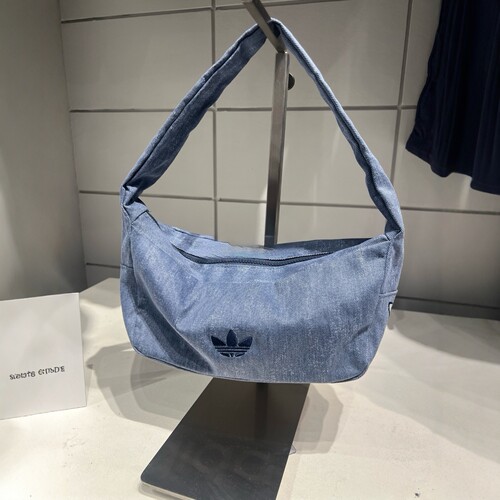 正品ADIDAS阿迪达斯牛仔蓝运动休闲单肩包手提包手拎包KE0684