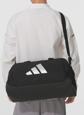 正品adidas阿迪达斯黑色男女运动休闲单肩包手提包斜挎包 KA7992