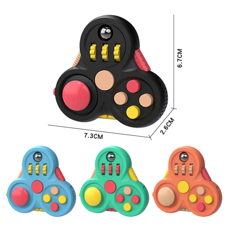 跨境Fidget Pad减压手柄陀螺魔方游戏手柄指尖游戏创意解压玩具