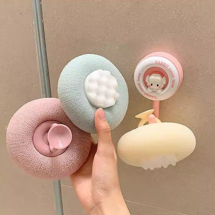 家用吸盘搓澡按摩去污沐浴球沐浴刷搓澡巾浴擦搓背搓泥洗澡刷