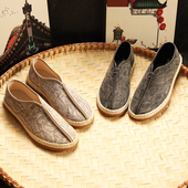 复古软底中国风男鞋 2026春秋真皮男鞋 僧鞋 低帮居士鞋 子 一脚蹬中式