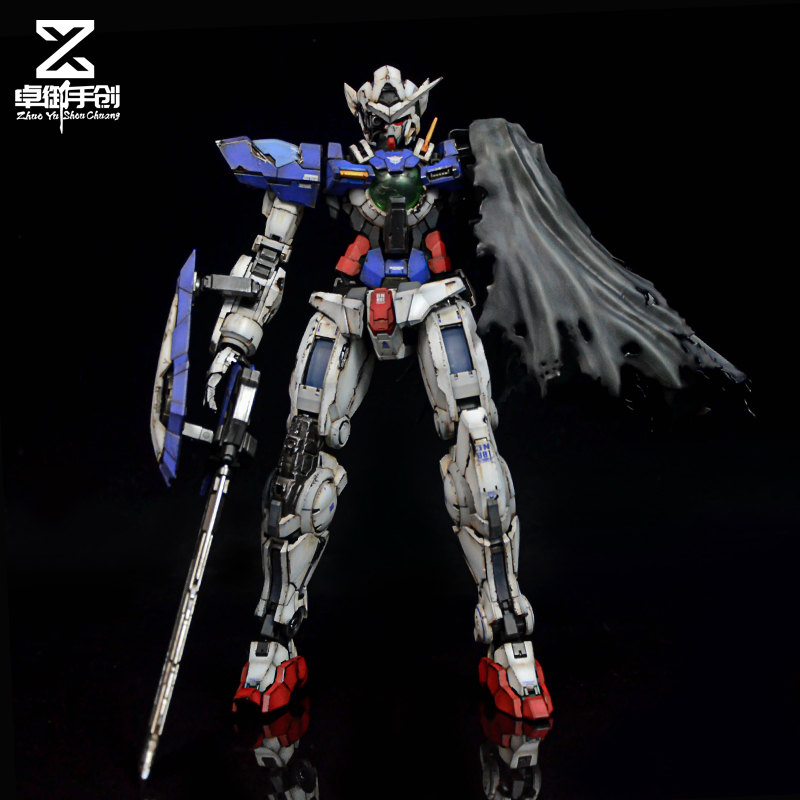 万代1/60 pg-exia能天使00战损套装 战损旧化效果上色 代工 加工