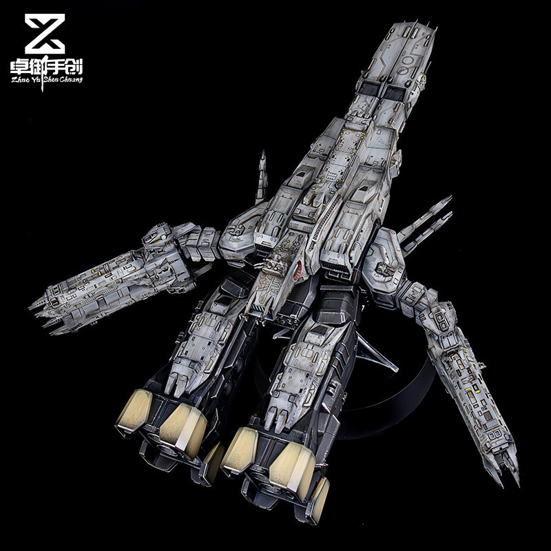 长谷川1/4000SDF-1 Macross太空堡垒 超时空要塞模型阴影旧化战损