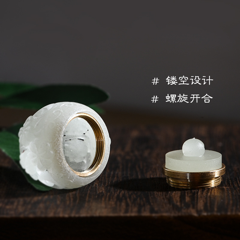 镂空夜光石香囊挂件diy配饰品手