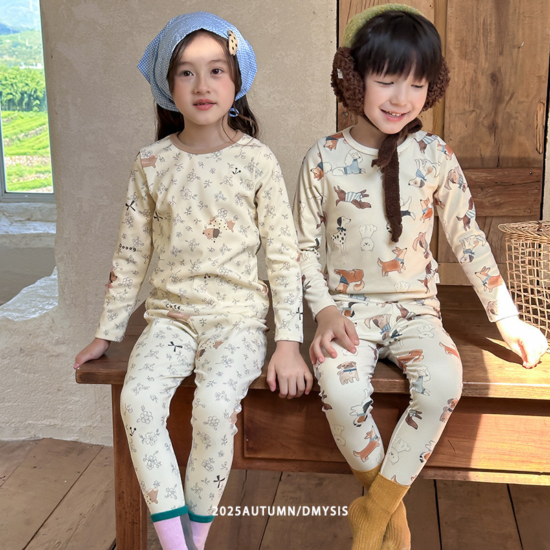 秋冬装儿童德绒保暖内衣套装中大女童冬季小孩睡衣男童秋衣秋裤