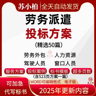 劳务外包投标方案模板驾驶员劳务派遣公司人力资源投标书投标文件