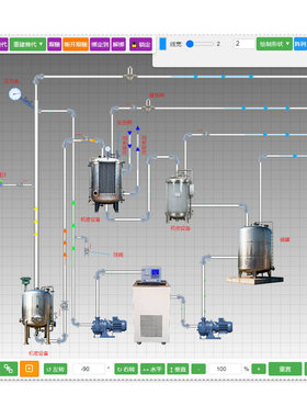 交互模拟演示软件生产动态化工具控屏wincc界面图设计PLC流程组态