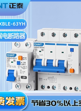 正泰NXBLE-63YH家用小型漏电保护器1P+N32A两位空气开关带漏保2p