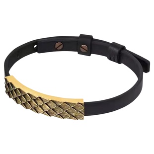 诺诗珠宝足金黑金龙鳞手牌手链黄金酷黑生肖龙复古情侣手链手绳