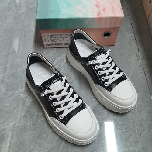 品牌正品断码撤柜时尚百搭休闲圆头平底女板鞋25006黑色米白色35