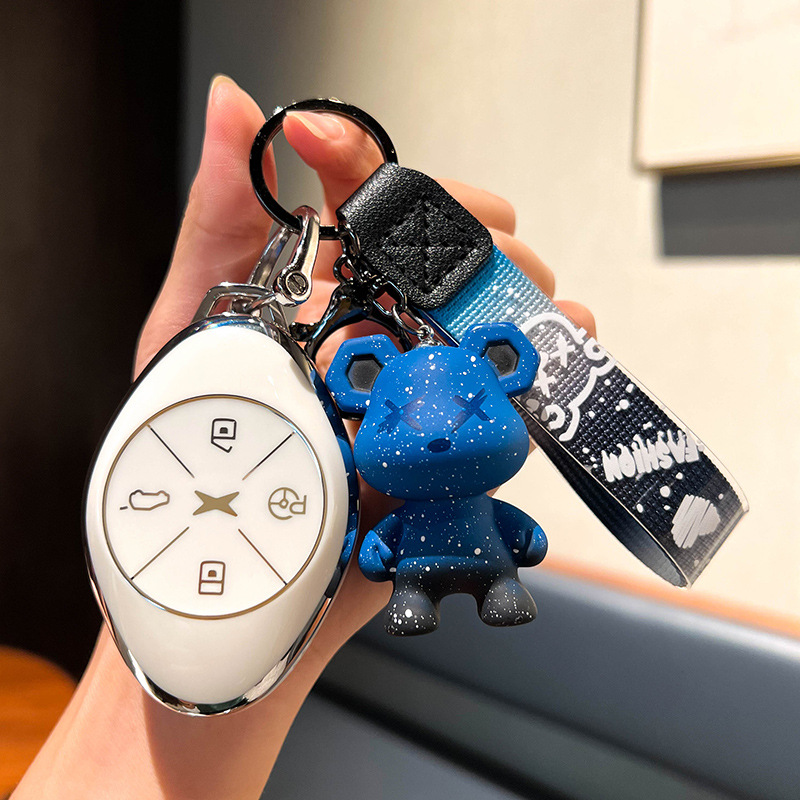 适用小鹏20/21/22款全新P7保护遥控器男士女G3车锁匙扣壳钥匙包套