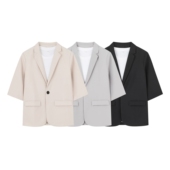 上衣帅气西装 潮流男士 男春夏百搭休闲西服 外套男韩版 七分袖