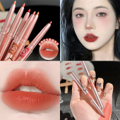 柔雾西柚色唇线笔丝绒低饱和裸色旋转口红防水不易脱妆滋润不拔干