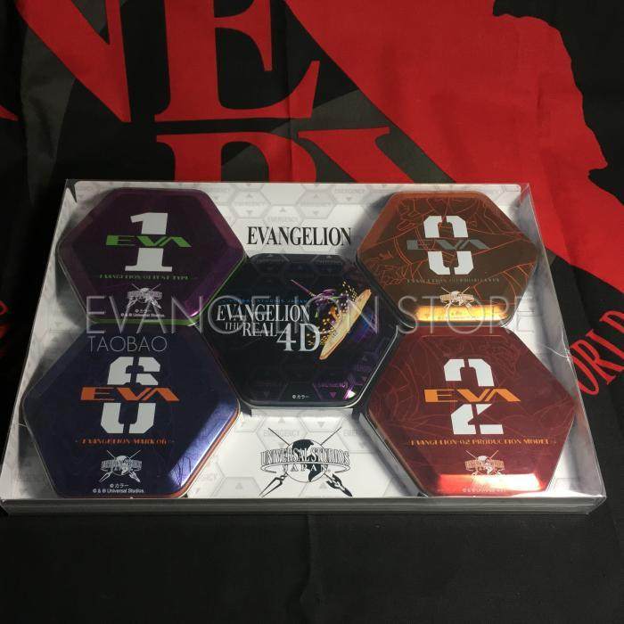 日版现货 新世纪福音战士 EVA USJ 机体编号铁盒 日本制 一套入