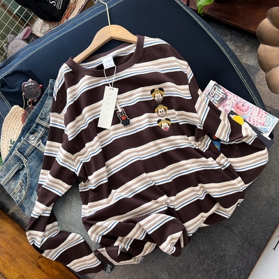 长袖休闲中长款刺绣纯棉