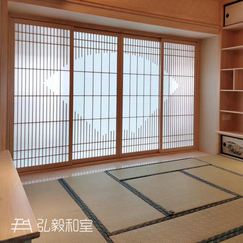 海南香港小户型榻榻米整体定制 卧室塌塌米衣柜一体 日式推拉门