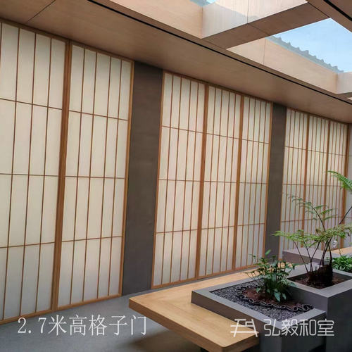 深圳香港日式榻榻米推拉门定制 实木格子门卧室移门隔断整体定做
