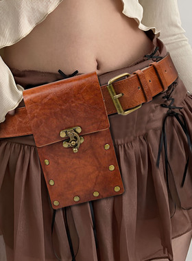 跨境热卖欧美PU皮炼金瓶复古腰包手机零钱迷你腰包COSPLAY道具