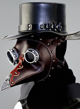 黑色星期五 亚马逊ebay跨境 蒸汽朋克万圣节瘟疫鸟嘴医生面具头套