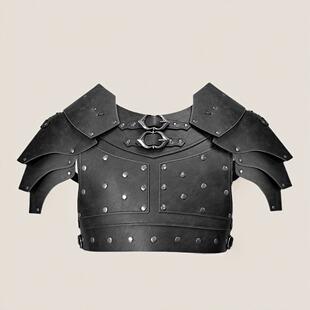 维京骑士cos护甲罗马角斗士盔甲铠甲皮革多片肩带中世纪演出胸甲