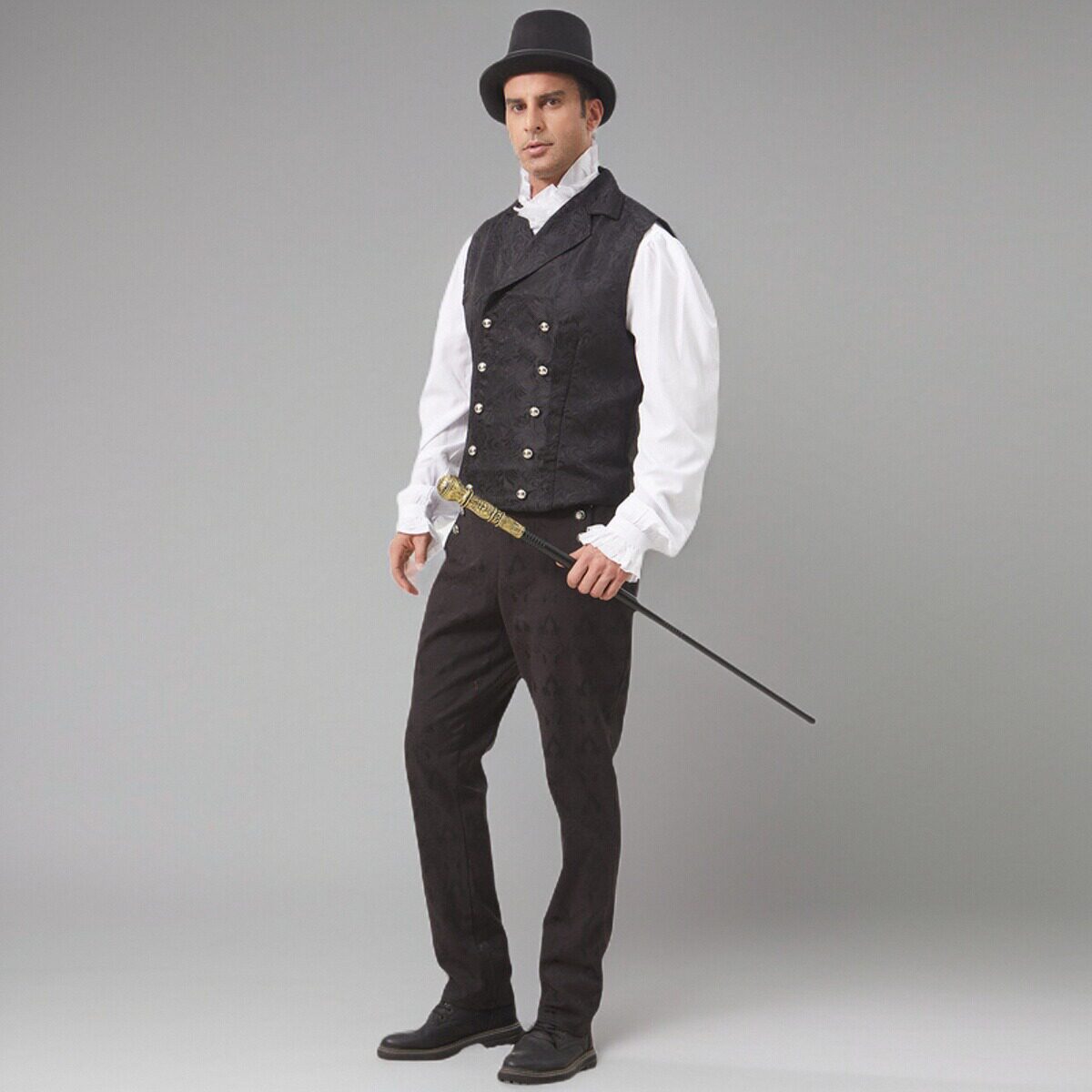 中世纪复古马甲wish新款男装服装哥特长舞台演出礼服万圣节服装图片