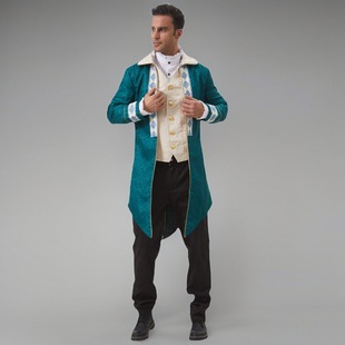 新款男式蒸汽朋克中世纪夹克哥特式维多利亚时代弗罗克外套制服