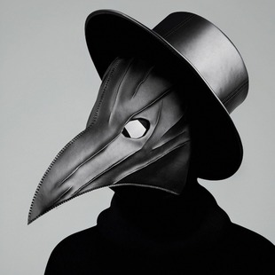 万圣节新款亚马逊欧美朋克瘟疫医生面具搞怪舞会派对道具礼物头套