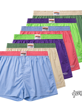 PEEVISH纯棉阿罗裤男士宽松内裤情侣女居家睡裤衩四角裤头大裤衩