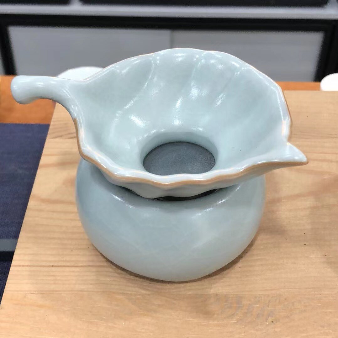 台湾汝窑茶具开片滤网过滤茶滤