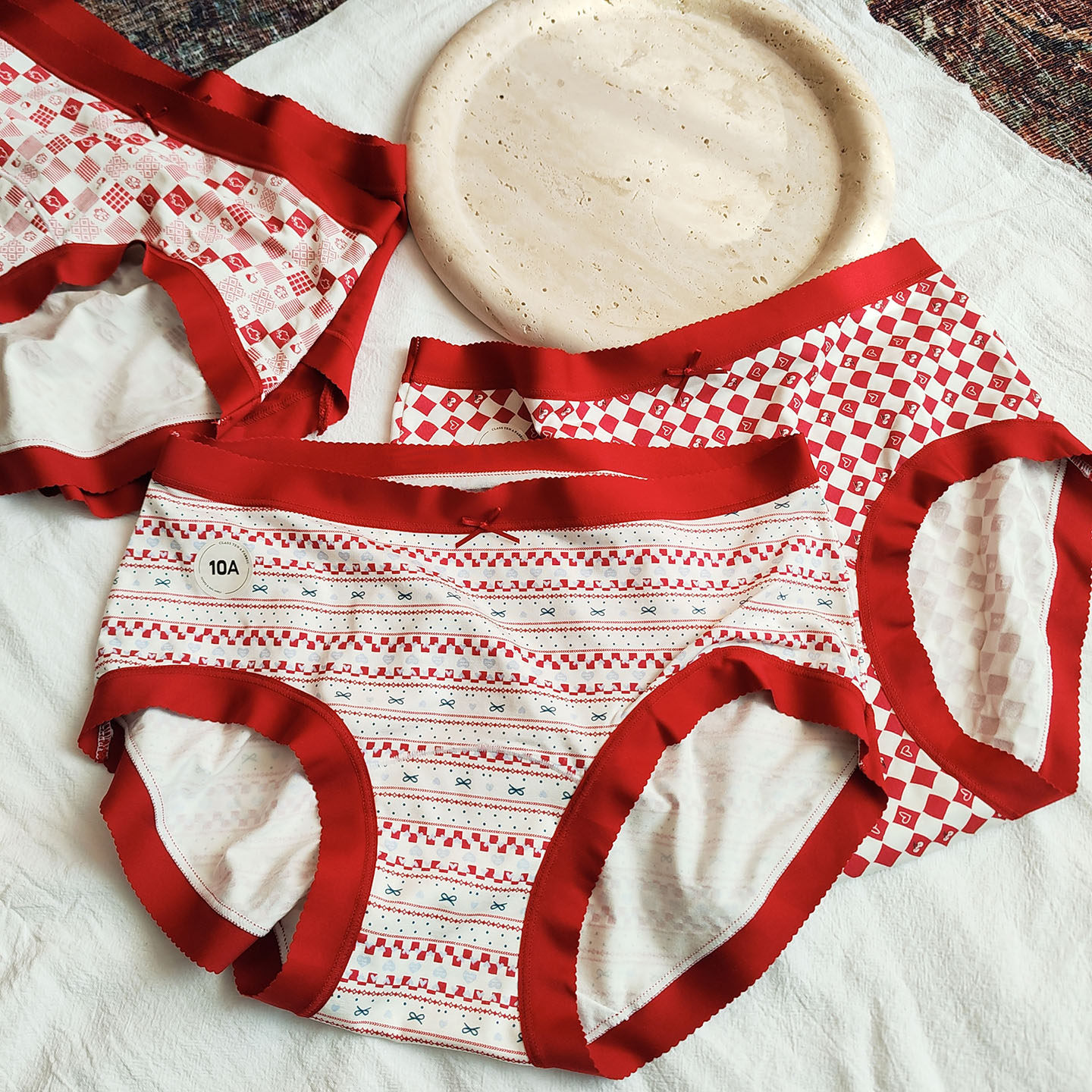 新年本命年复古红50支莫代尔红内裤裸感纯棉加长裆1抗菌少女透气,女士内衣/男士内衣/家居服,女三角裤,淘宝优惠券,粉丝福利购,淘宝优惠卷